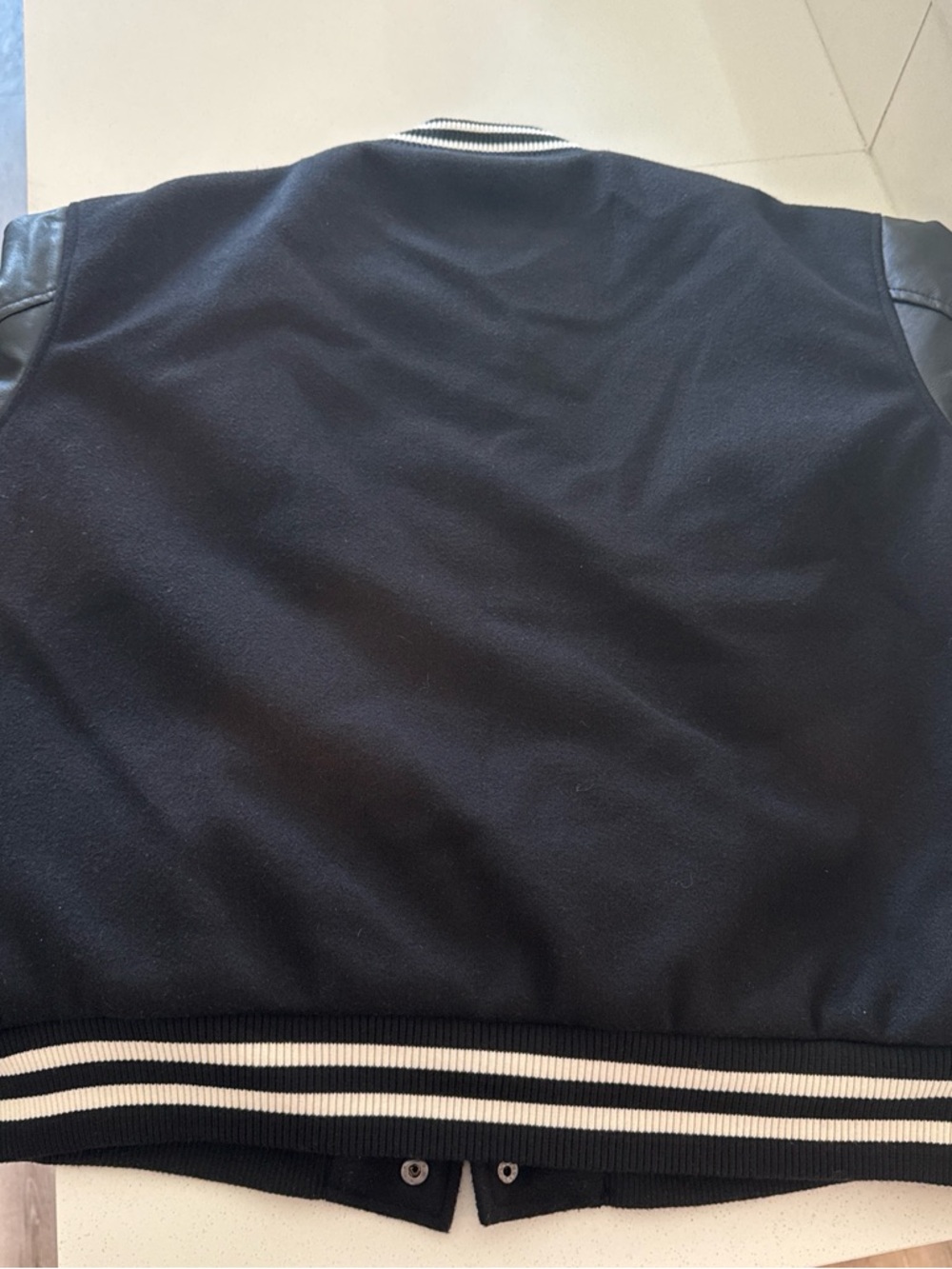Aeropostale Black & White Varsity Bomber Jacket - Picture 2 of 2